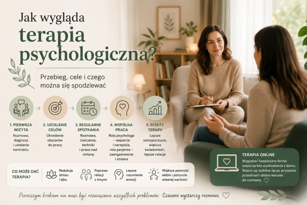 Jak wygląda terapia psychologiczna – przebieg i cele terapii